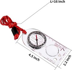 6 Pieces Orienteering Compass Bulk Scout Compass with Declination Magnifier R…