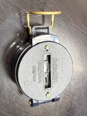 Vintage Engineer Directional Folding Compass Pocket size black 1970s