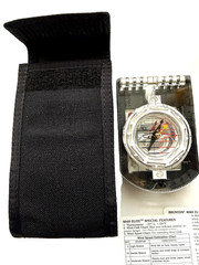 Vintage 1983 Brunton 8040G Elite Mirrored Sighting Compass USA Made w/ Pouch
