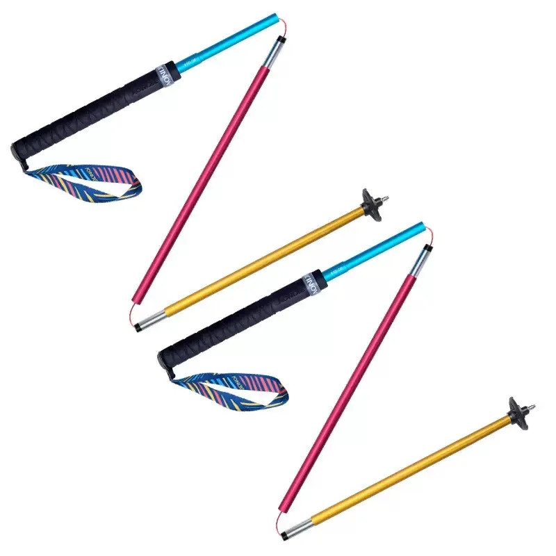 Carbon Fiber Folding Trekking Pole Ultralight Quick Lock Hiking Running