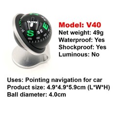 KanPas Automotive Compass Ball for Car or Boat V40