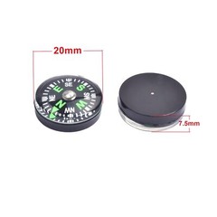 20 Pcs Mini Survival Compass Hiking Pocket Button Compass with Oil Filled