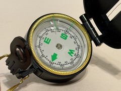 Engineer Directional Compass Black Metal Prismatic Style Sighting