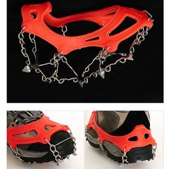 Easy to Attach 11 Tooth Stainless Steel Ice Cleats for Outdoor Traction in Snow