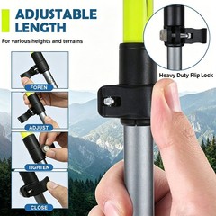Collapsible Trekking Poles Nordic Walking Sticks Hiking Alpenstock for Men Women