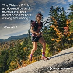 Trekking Poles Ultralight Aluminum Foldable Z Pole Trail Running Hiking Pair
