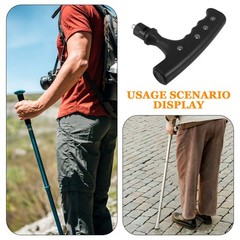 Trekking Pole Grip Curved Handle Cane Replacement Easy Install Handles