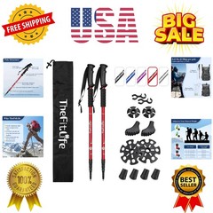 Nordic Walking Trekking Poles – 2 Sticks with Anti-Shock and Quick Lock Syste…