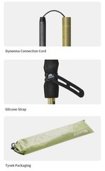 AONIJIE E4220 2PCS Carbon Fiber Trekking Poles Foldable Hiking Running