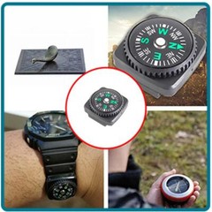10pcs Mini Wrist Compass Set – Detachable Outdoor Hiking & Survival Tool Kit