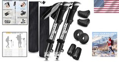 Ultra Lightweight 7075 Aluminum Trekking Poles – Collapsible & Durable Design
