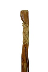 Walking Stick, Mountain Man Carving, Hardwood Hiking Staff, Strong, Made in USA
