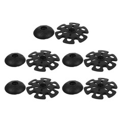 1 Set Lightweight Hiking Pole Tip Protectors Rubber Ends for Snow Mud Black