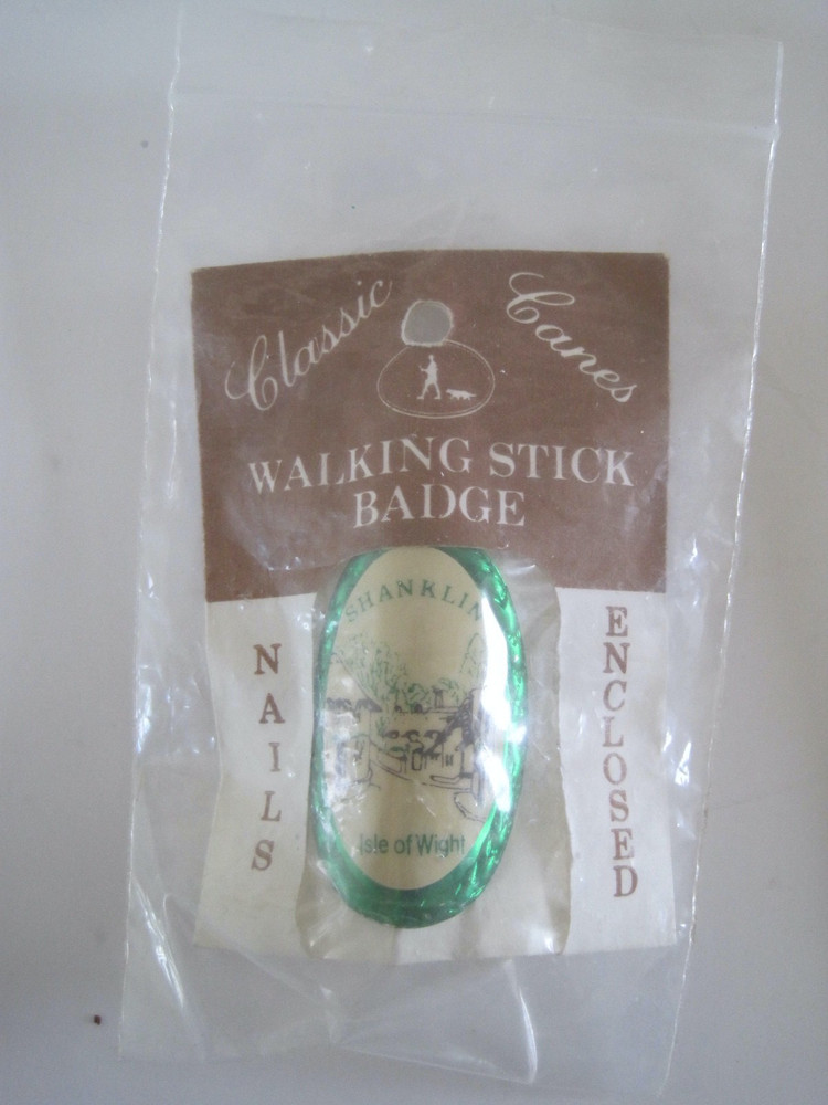 Walking Stick Badge Souvenir Classic Canes Shanklin Isle Of Wight NOS In Package