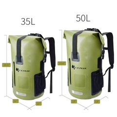 SEPEAK Waterproof Dry Bag Backpack IPX6, Roll-Top Closure Bag Boating 35L Green