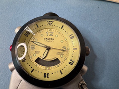 Dakota Angler 2 Clip Watch Compass Dakota…new , Needs Battery (Missing Compass