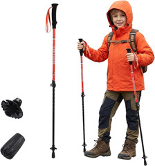 Carbon Fiber Trekking Poles & Walking Stick Retractable Lightweight for Hiking &