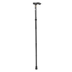 (Black)Aluminium Alloy Telescopic Walking Cane Trekking CH