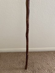 WOOD WALKING HIKING STICK HANDMADE 67”