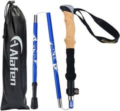 Lightweight 7075 Aluminum Adjustable Trekking Pole for Hiking, Single Pole
