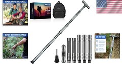 All-in-One Survival Hiking Stick – Adjustable to 43.5 Inches, Lightweight Design