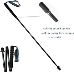 Foldable Set of 2 Ultralight Trekking Poles, Carbon Fiber, Lightweight Design