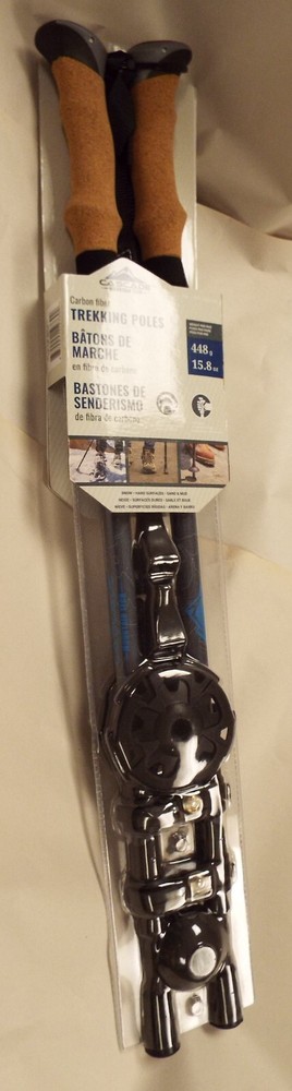Cascade Mountain Tech Carbon Fiber Hiking Trekking Poles Cork Grip 2 Poles New