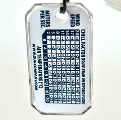 mont-bell Thermo Compass White 1827647 Thermometer Compass Keychain Japan New