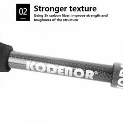 Trekking Poles Carbon Walking Hiking Stick Adjustable Anti-Shock 5 Section 130cm