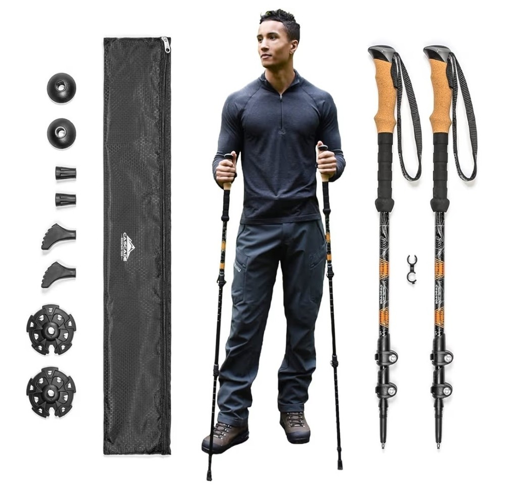 Cascade Mountain Tech Lightweight Aircraft-Grade Aluminum Trekking Poles Pair