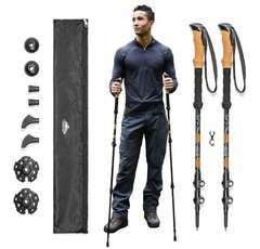 Cascade Mountain Tech Lightweight Aircraft-Grade Aluminum Trekking Poles Pair