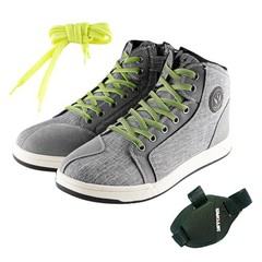 Men’s Motorcycle Boots Rider Racing Hiking Trekking Outdoor Boots 10 Hw001 Gray