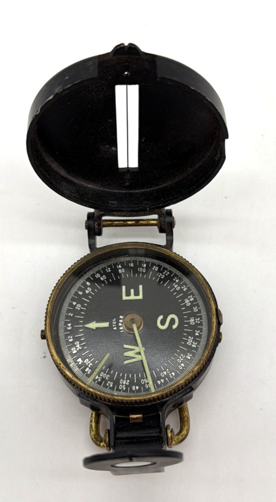 VTG Engineer Lensatic Military Forestry Hiking Orienteering Compass Black Japan