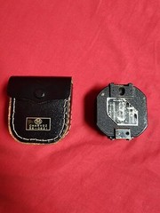 Military M2 Compass Black with Leather Carrying Case USED