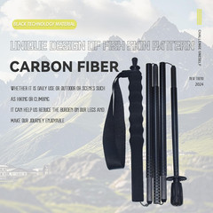 5-Section Carbon Fiber Trekking Poles, Lightweight and Durable 2-Pack, Foldable,