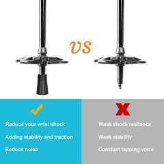 4 Pack Rubber Bumpers for Hiking Poles, 2 Pairs Walking Stick Rubber Tips, Nordic Wa…