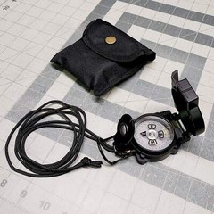 Scout™ Lensatic Compass – Traditional Phosphorescent Military Style – Black