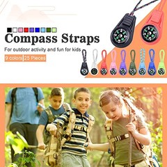 Compass Bulk Mini Compass for Navigation Lesson,Plastic 25PCS Multicolor