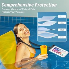 Waterproof Phone Pouch – 2 Pack IP68 Floating Waterproof Phone White & Black