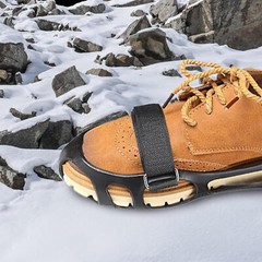 Snow Ice Shoe Grips Winter Boot Grippers Strap Metal Spikes Cleat Studs One Size