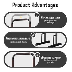 Adjustable Walking Pad Handle Bar – 25.2″ Wide, 31.5-42.5″ Height, Non-Slip, Eas