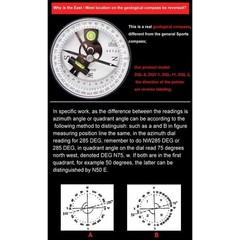 XGeology DQL-8 Compass Precision Magnetic Leveling Tool Holster Manual New