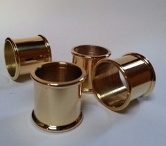 BEADED BRASS COLLARS Choice of 10 SIZES 19mm-30mm i/d. for Walking Stick Making