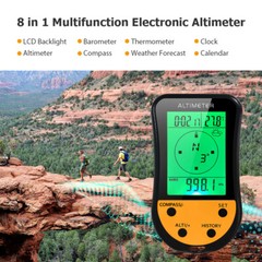 Electronic Digital Altimeter 8 in 1 Multifunction LCD Backlight Mini A0T0
