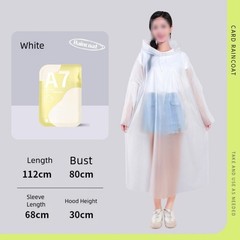 Full Body Disposable Raincoat Thick Waterproof Material for Travel Use