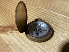 Taylor Gydawl Compass No. 2930 Hunter Case with Square Center Design Circa 1938