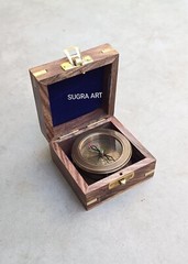 SUGRA ART Personalized Compass with Magnifier, Multifunctional Custom Compass