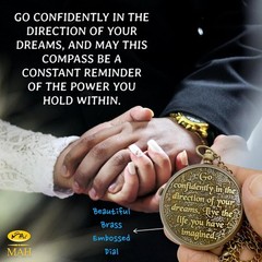 True North Compass – Go Confidently in The Direction of Your Dreams – Embossed