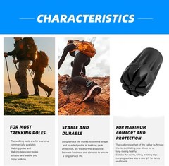 6 Pack Rubber Replacement Tips for Trekking Poles – Versatile Hiking Accessory