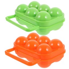 2 Pcs Camping Egg Carrying Case Travel Carrier Container Holder Outdoor